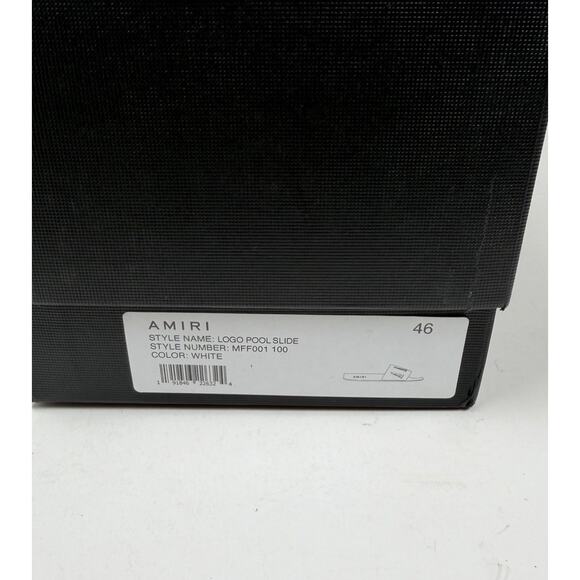 AMIRI White Embossed Logo Rubber Slide Sandals main image 3